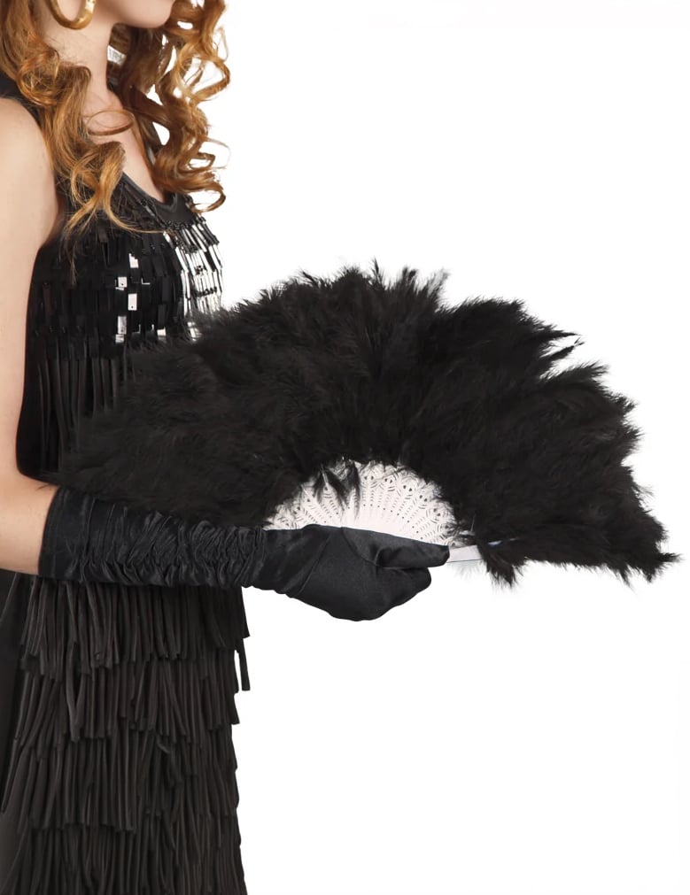 25 cm čierne pernaté