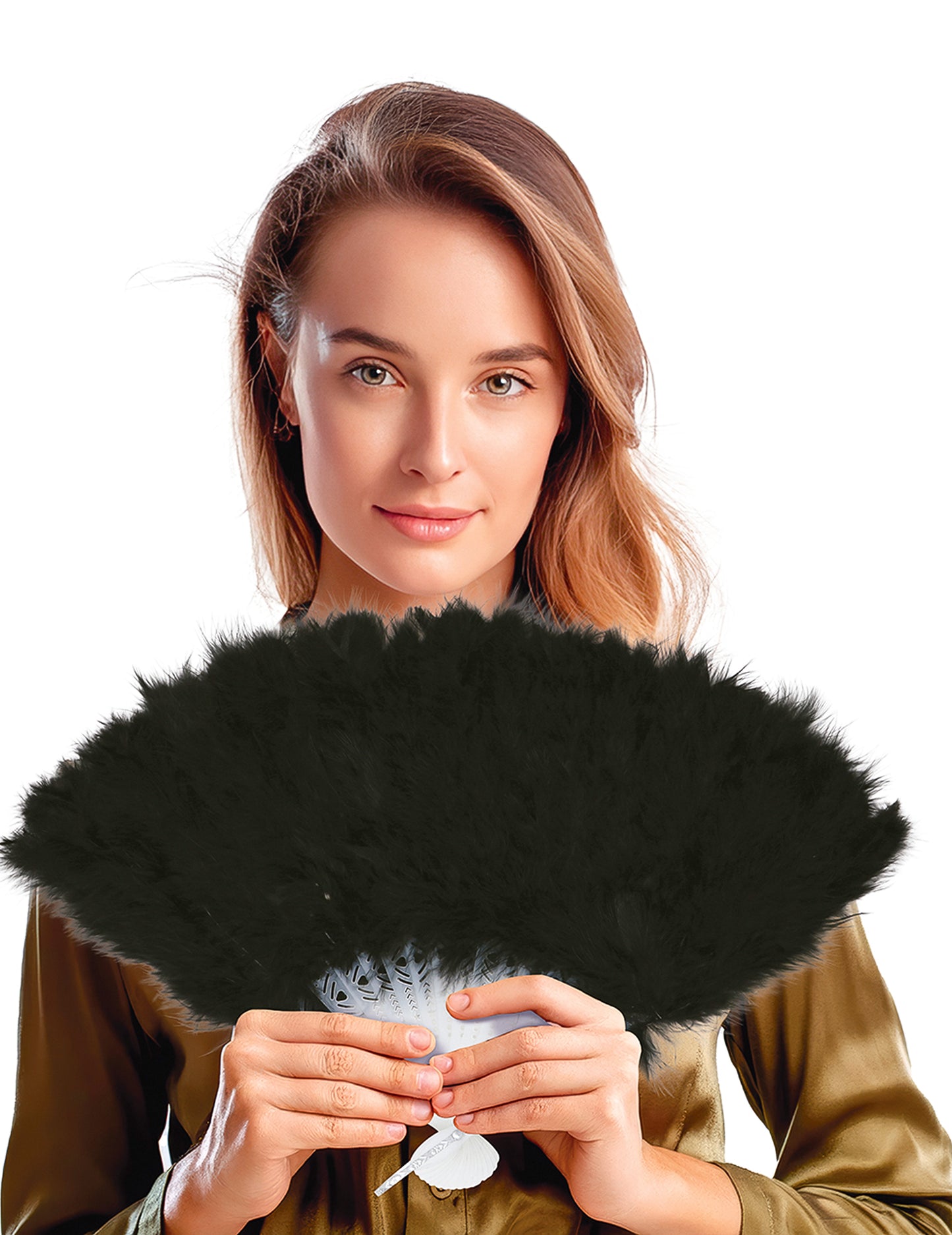 25 cm čierne pernaté