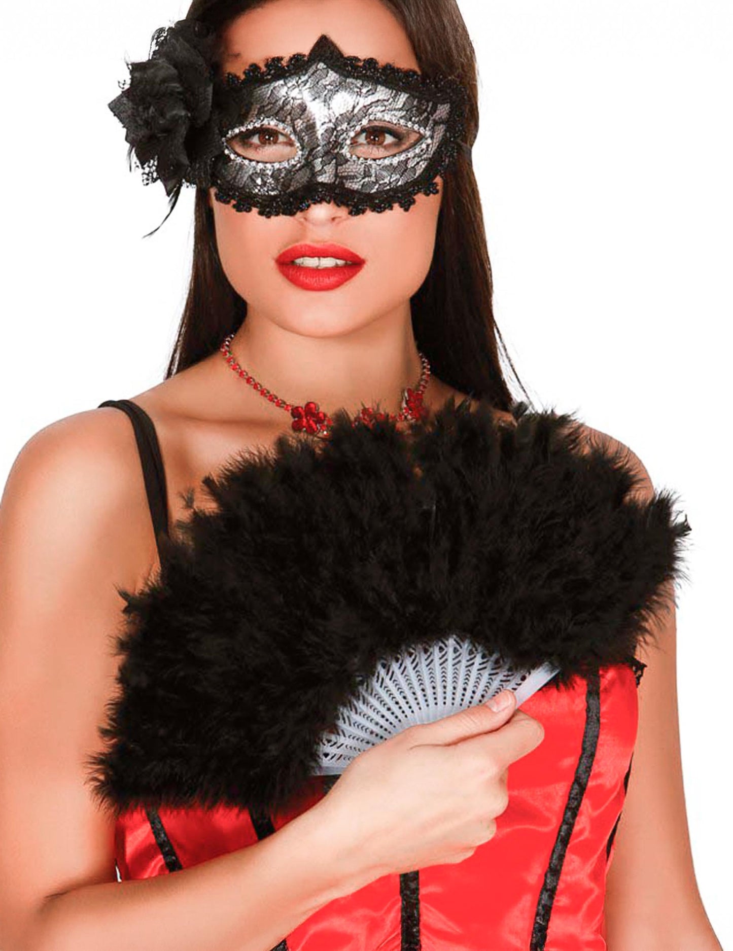 25 cm čierne pernaté