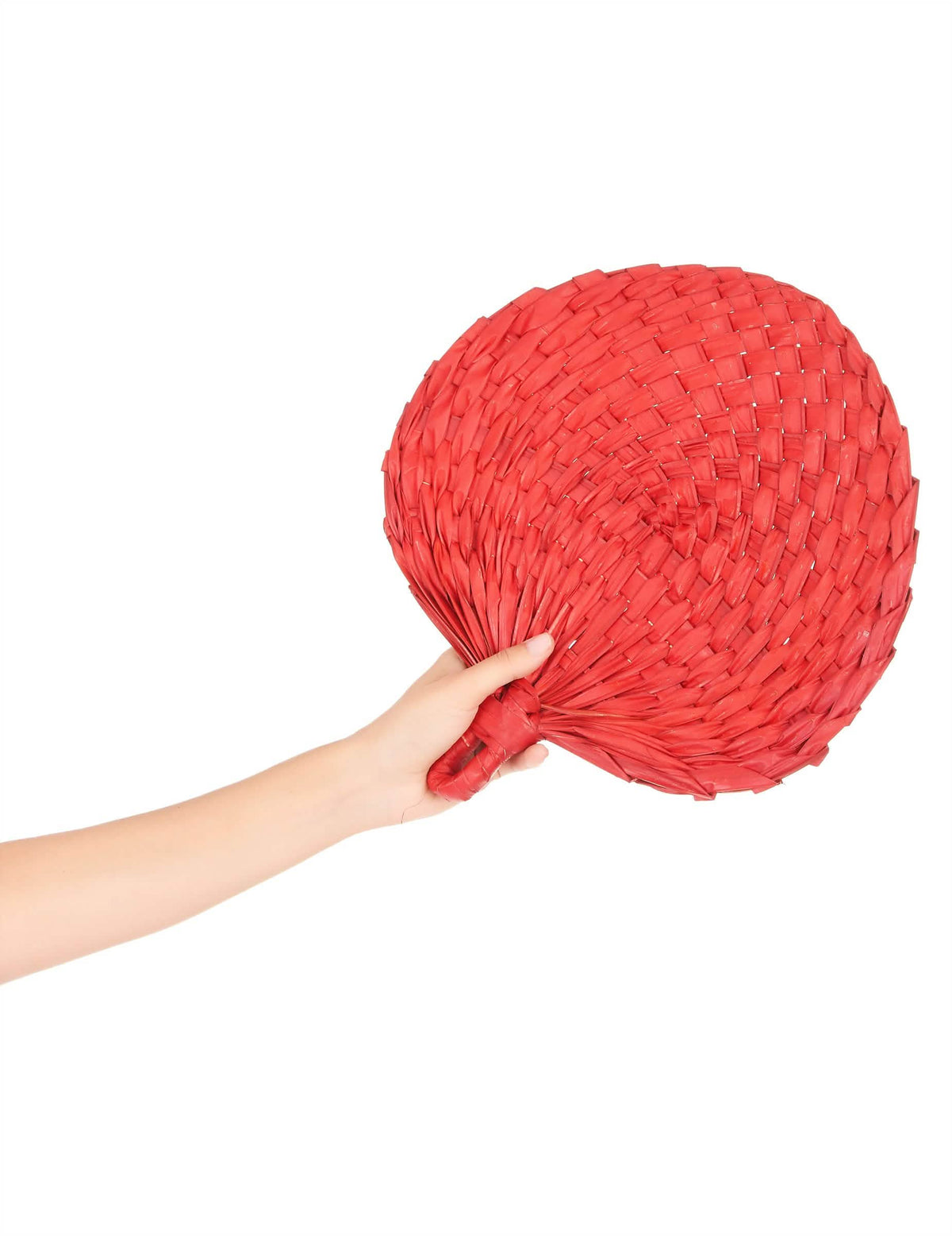 Zobrazenie s držením slamenného vejára v ruke pre dospelý