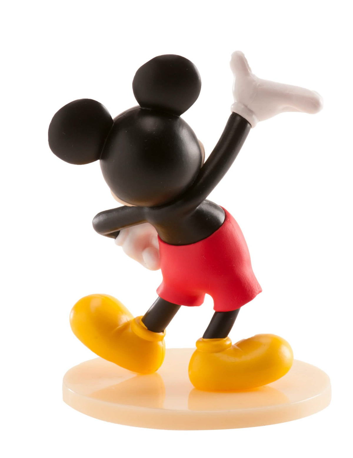 Pohľad zozadu na figúrku Mickey Mouse