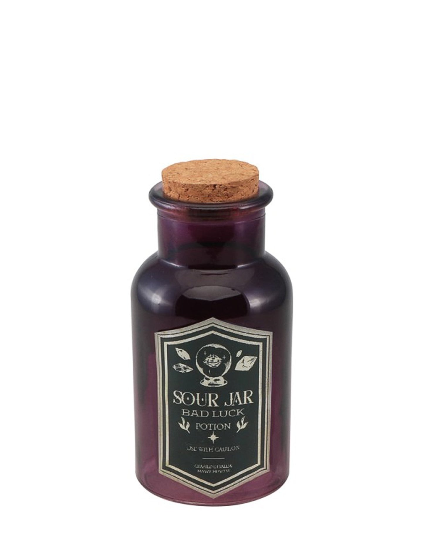 Fialová lektvarová sklenená fľaštička Sour Jar 13.5 cm