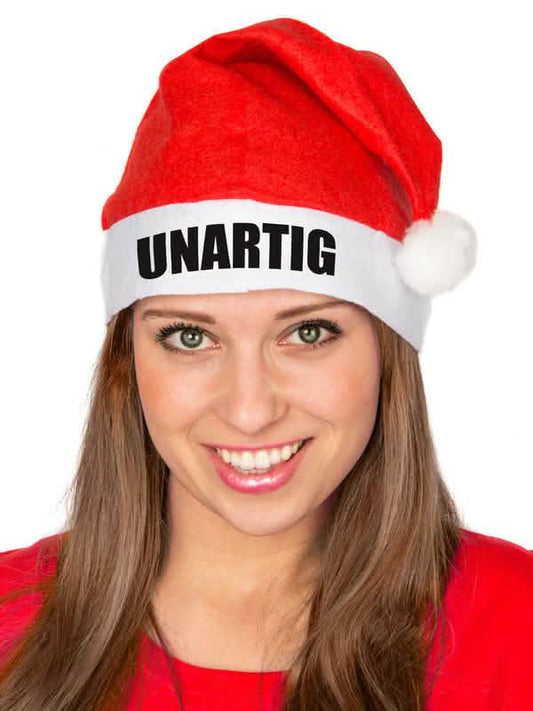 Vue de face du bonnet de Noël humoristique UNARTIG