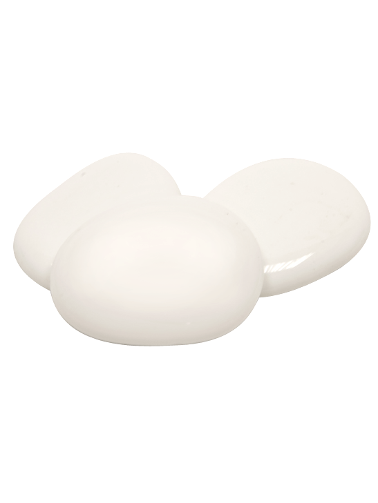 6 sklenených kartičiek s umiestnením v tvare bielych kamienkov, 3,5 x 4,5 cm cm párty dekorácie