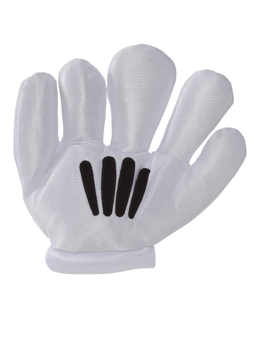 Vue de face d'un gant des gants mains géantes de souris pour adulte