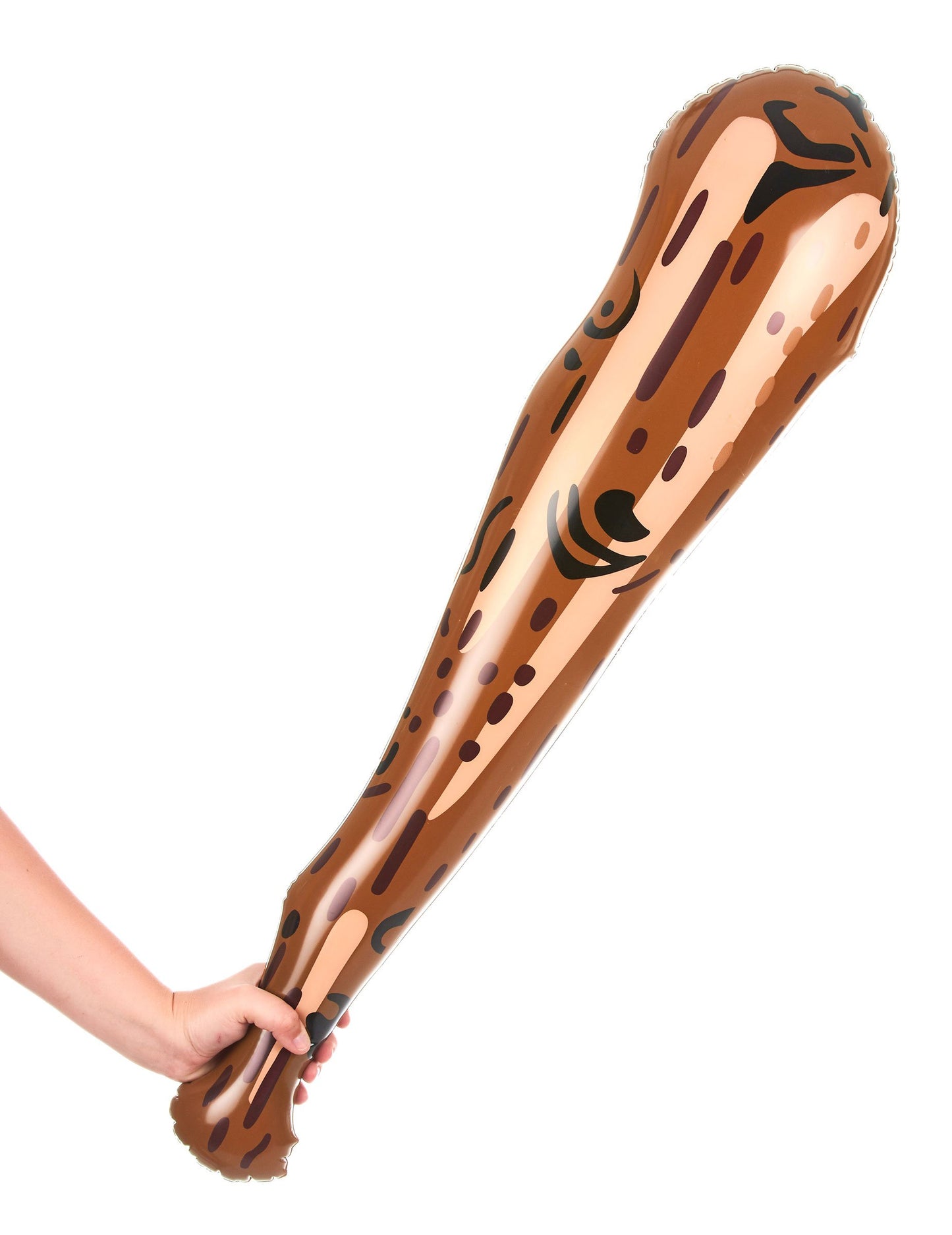 Prise en main du gourdin gonflable en plastique homme des cavernes