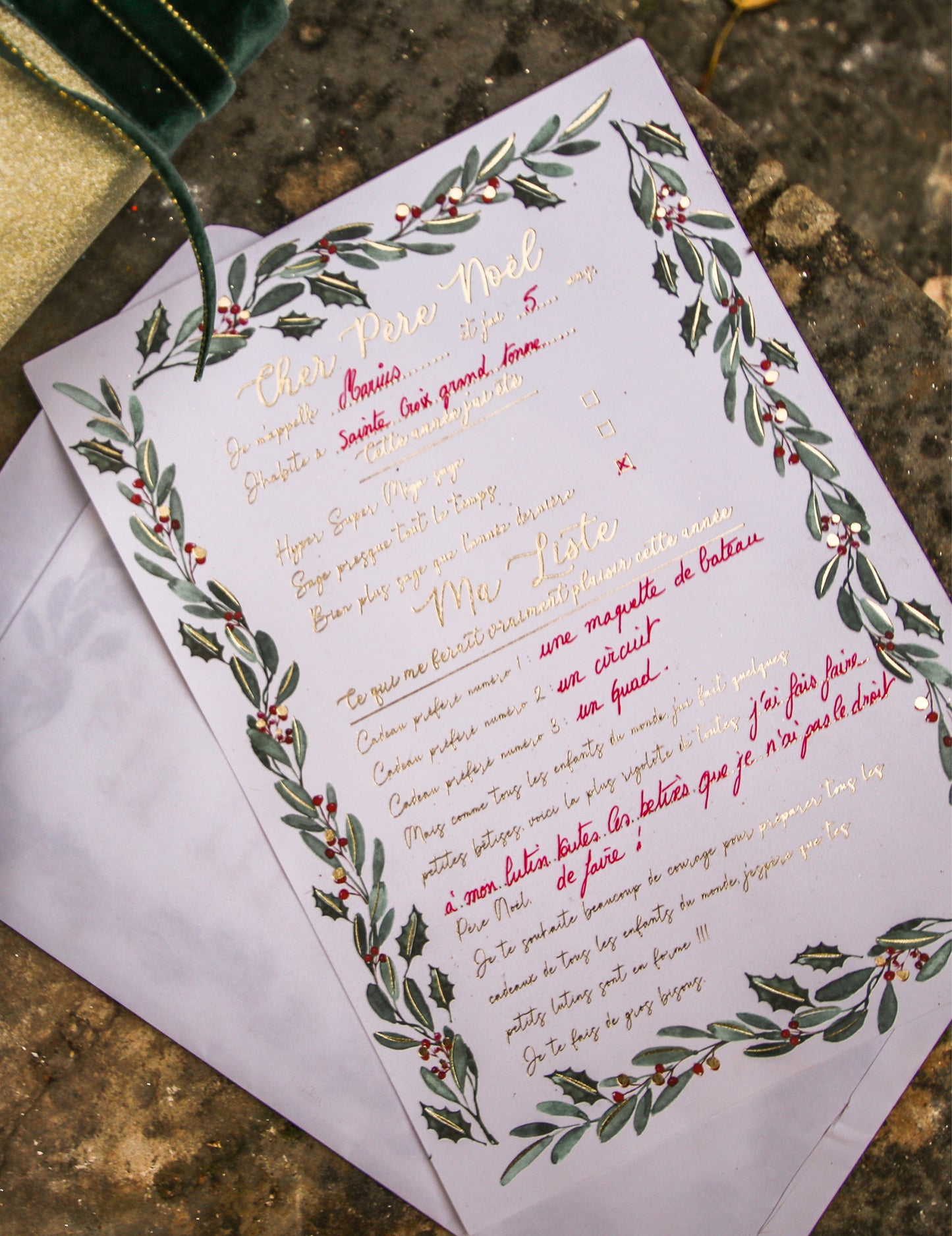 Veľký list pre Santa Claus s Tradi Chic Envelope 21 x 28,5 cm