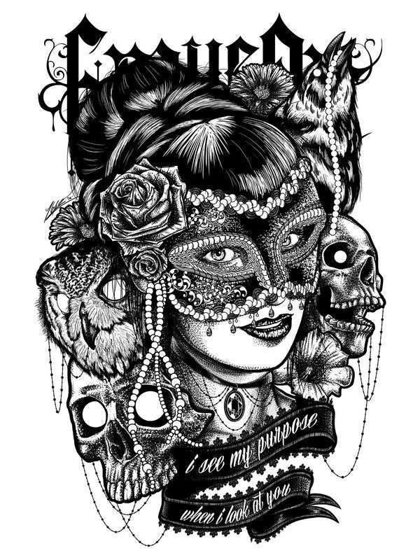 Dámske čiernobiele tielko