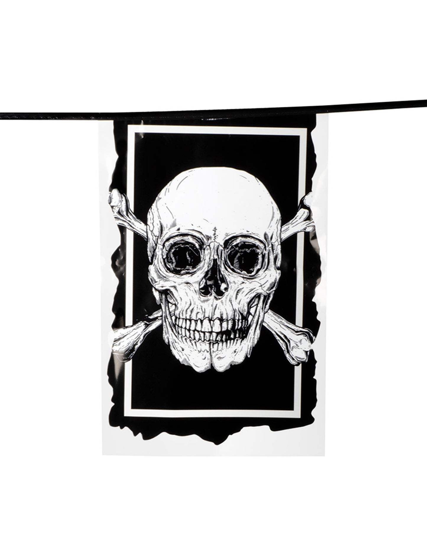 Garland 10 Plastové vlajky pirát Jolly Roger 30 x 20 cm