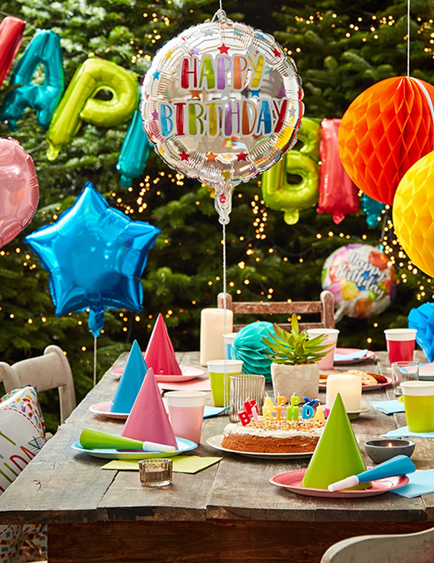 Guirland Aluminium Ballons Všetko najlepšie k narodeninám viacfarebné 41 cm