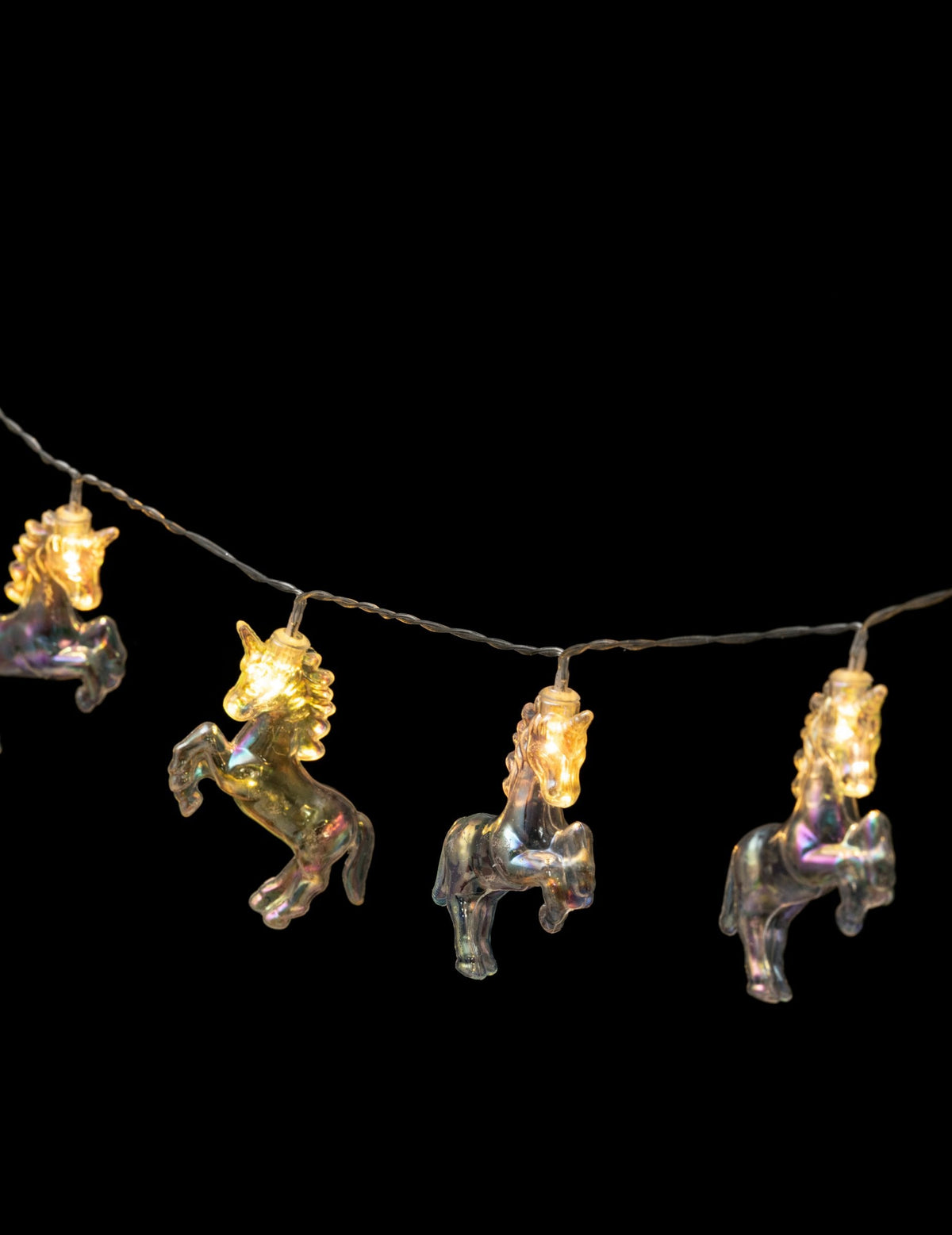 Guirlande lumineuse licornes led blanc chaud irisée