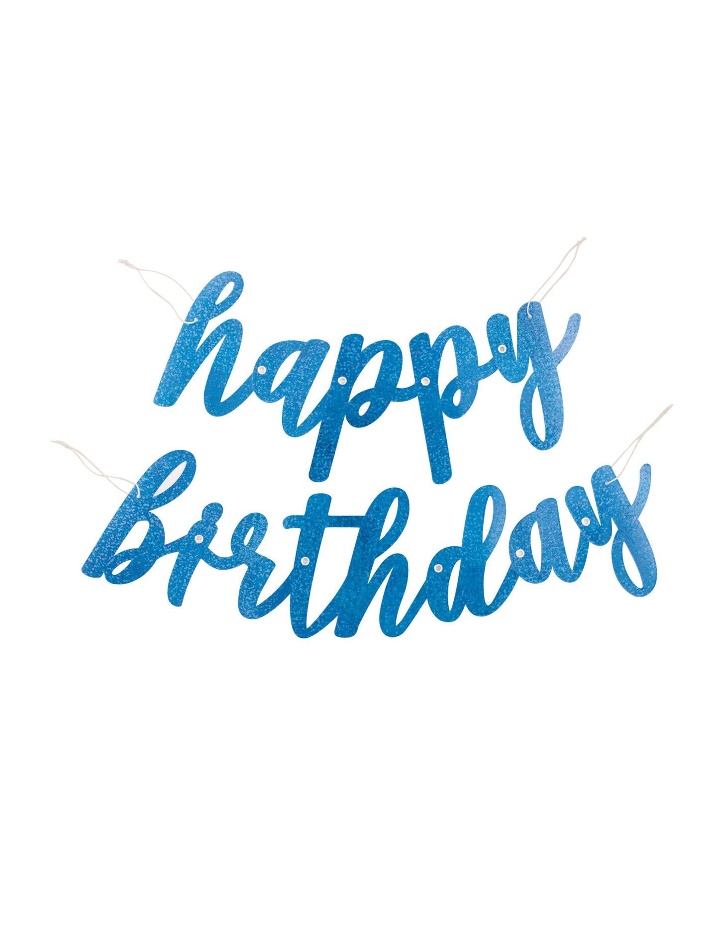 Trblietavá modrá kartónová girlanda „Všetko najlepšie k narodeninám“ 84 cm na narodeniny