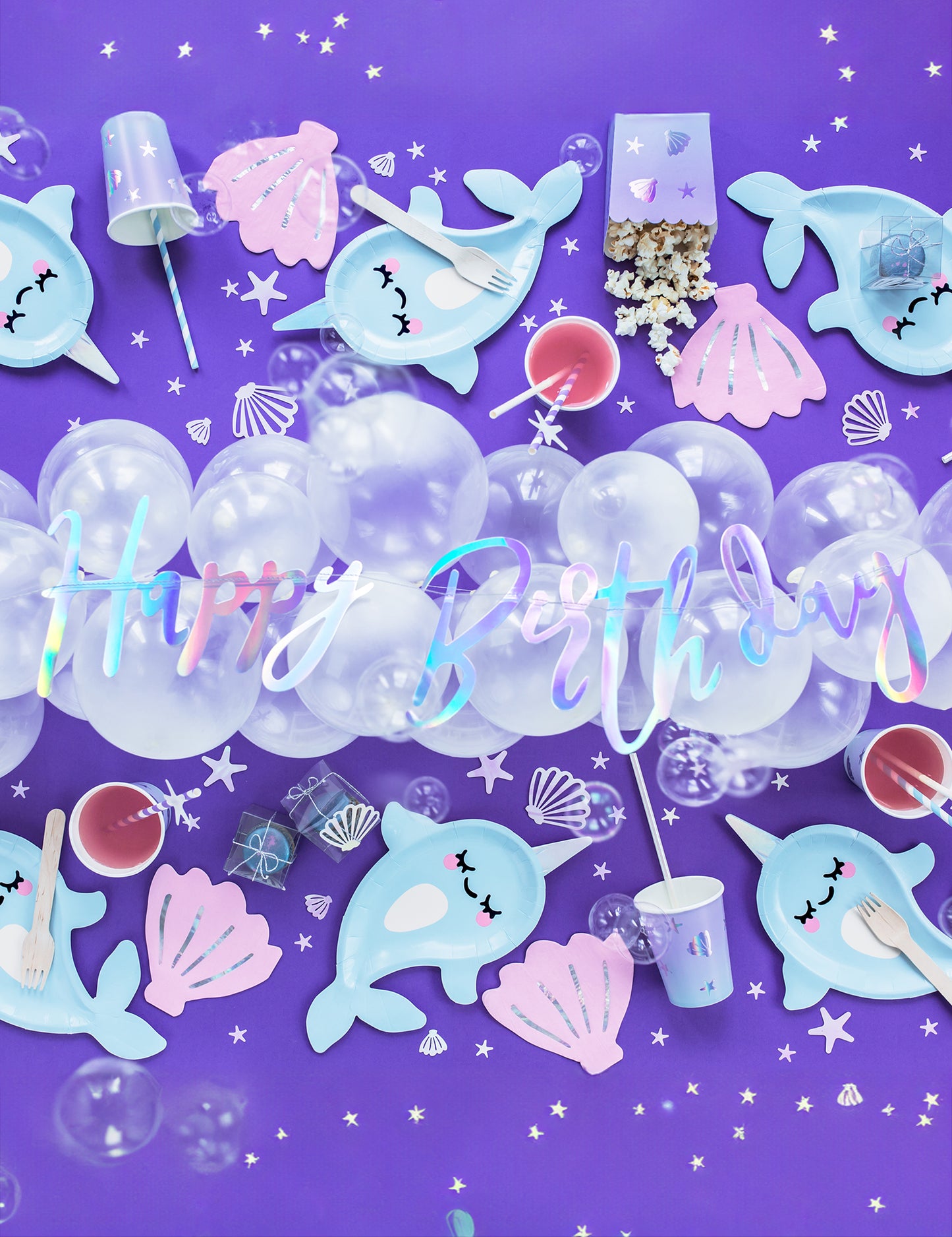 Všetko najlepšie k narodeninám Iridescent 16,5 x 62 cm kartón