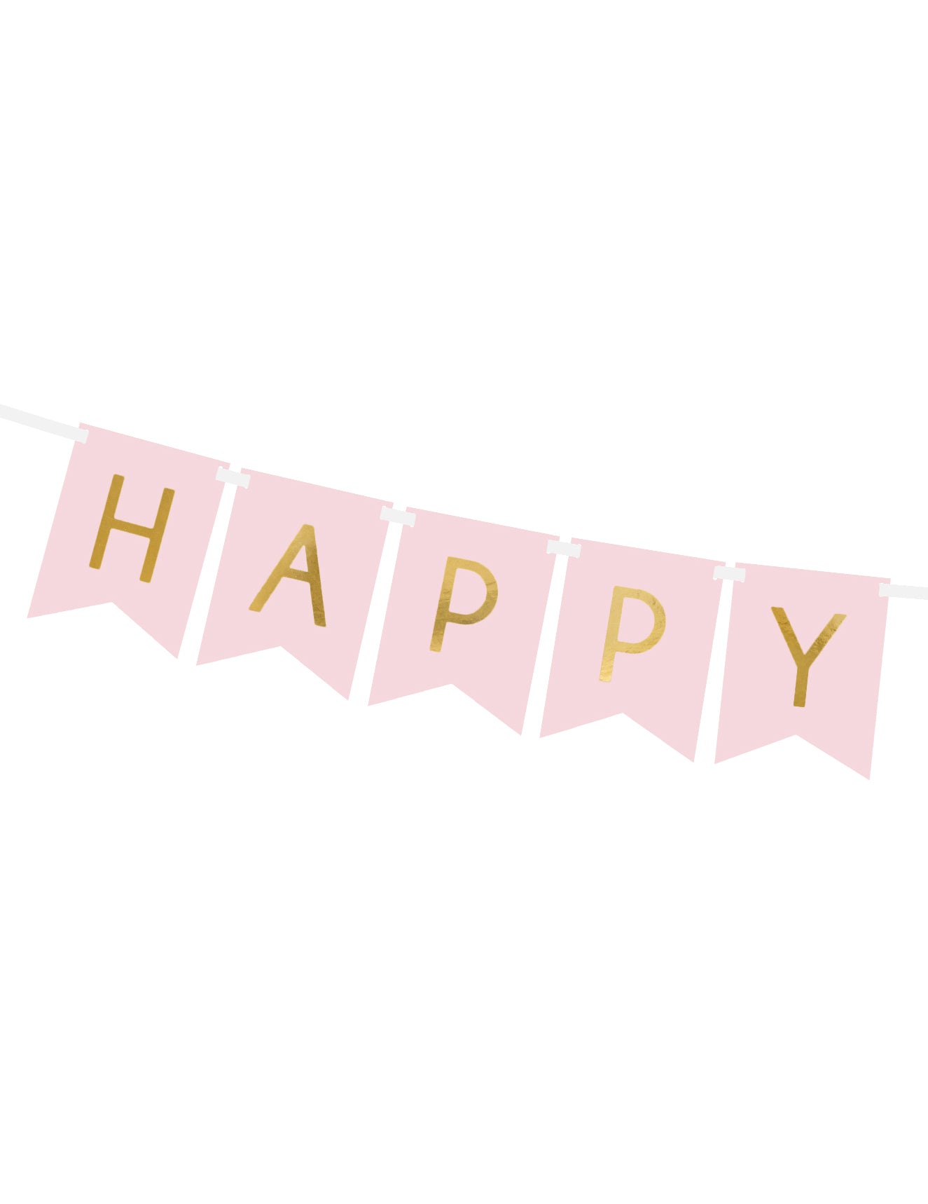 Détail du mot HAPPY de la guirlande en carton Happy Birthday