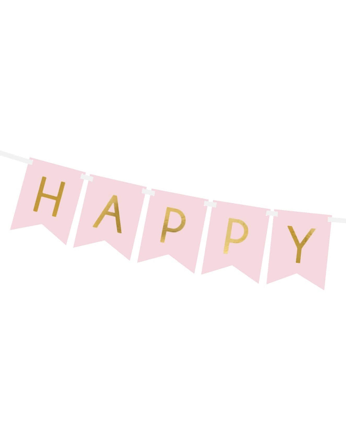 Detail slova HAPPY z kartónovej girlandy Happy Birthday