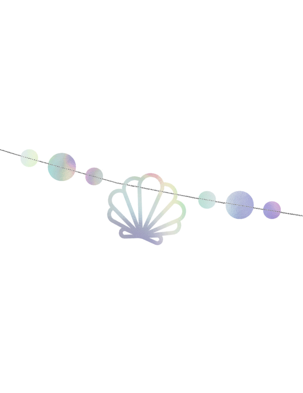 Holografická panna Mermaid Cartboard Garland 1,65 m
