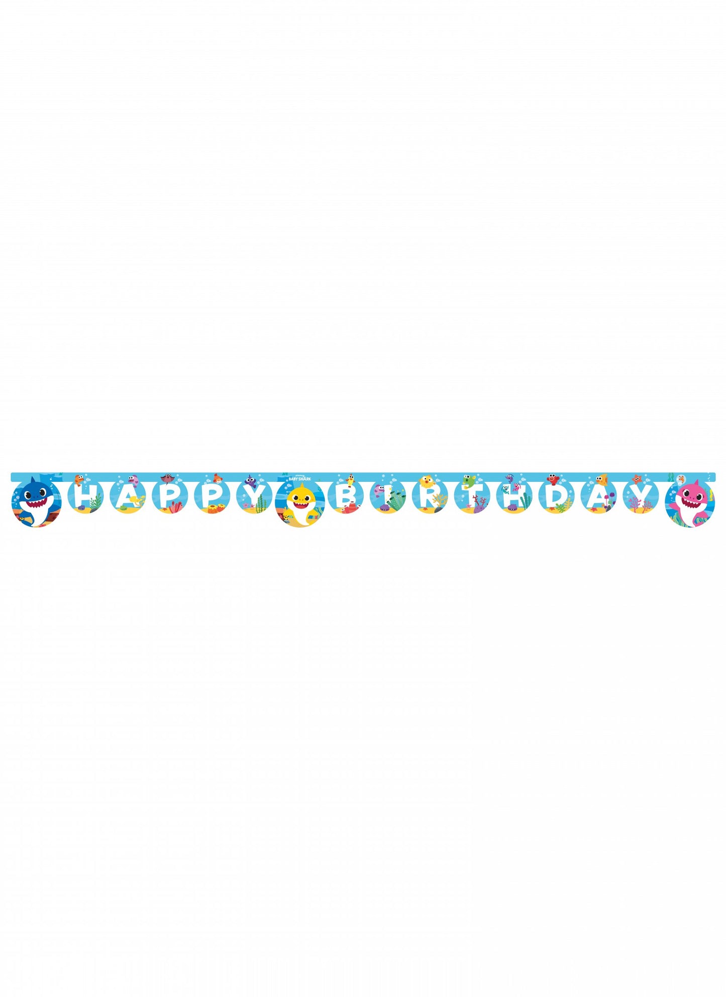 Papierová girlanda k narodeninám Baby Shark™ 2m