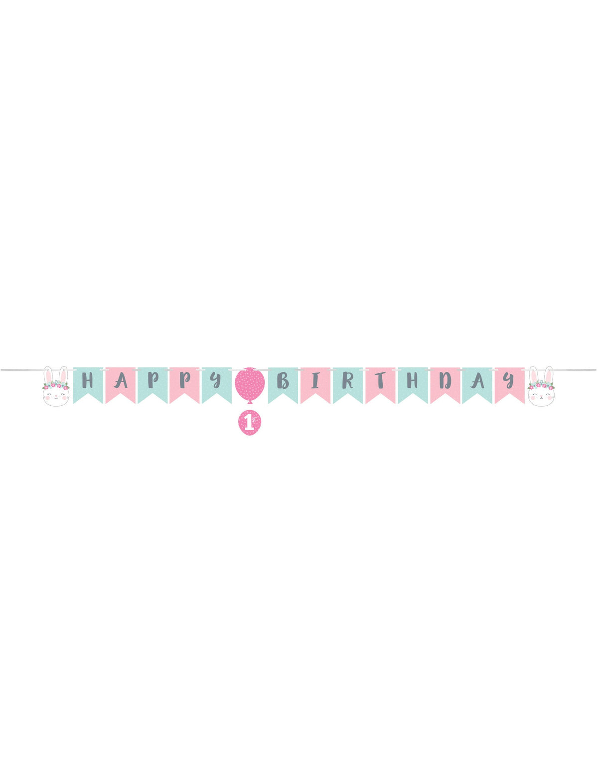 Prehľad girlandy happy birthday malý králiky na 1. narodeniny