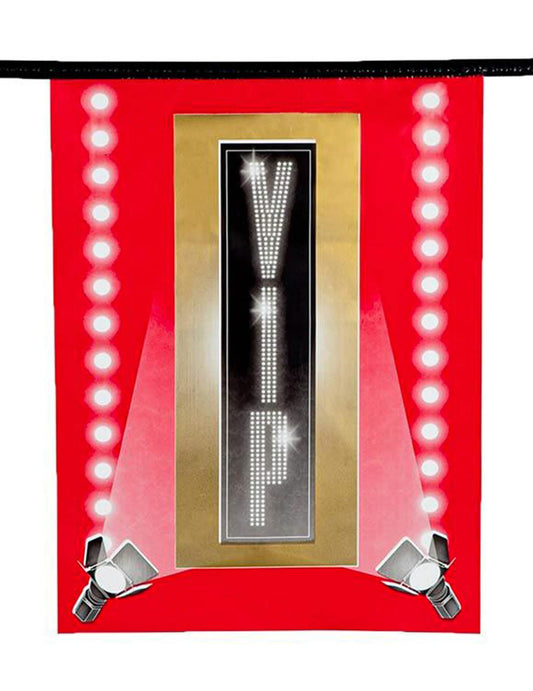 Gros plan sur un fanion de la guirlande fanions papier VIP pour décoration cinéma