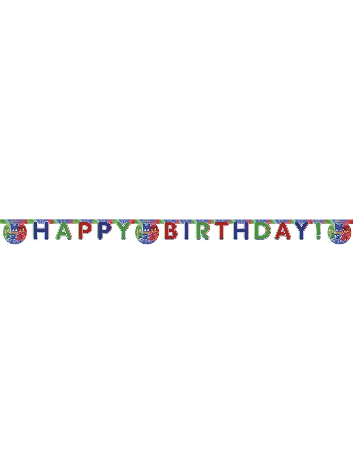 Prehľad girlandy Happy Birthday Pyžamoví hrdinovia
