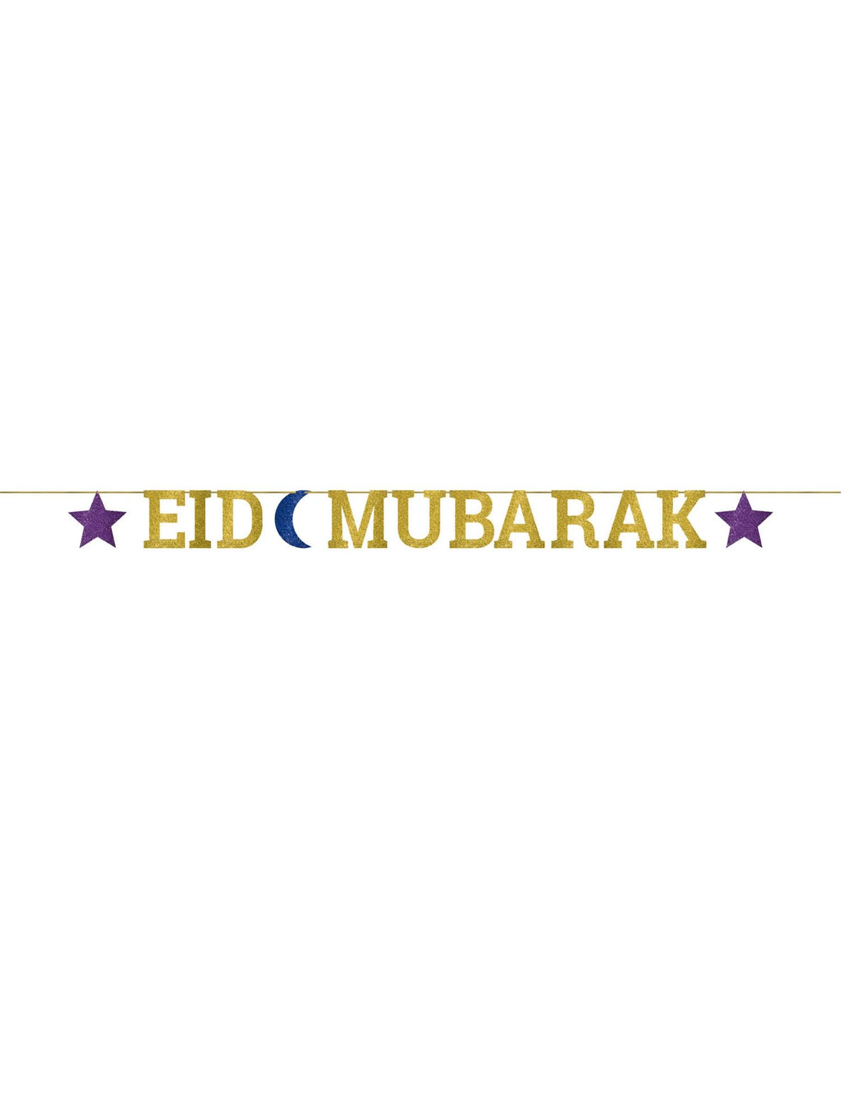Prehľad kartónovej girlandy s písmenami Aïd Mubarak