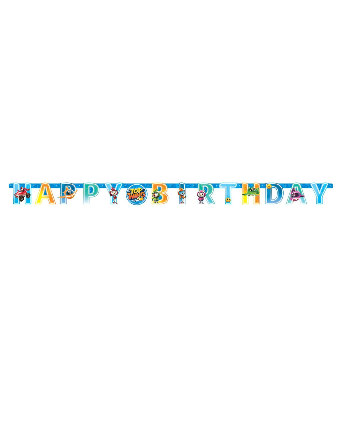 Prehľad papierovej girlandy s písmenami Happy Birthday Top Wing