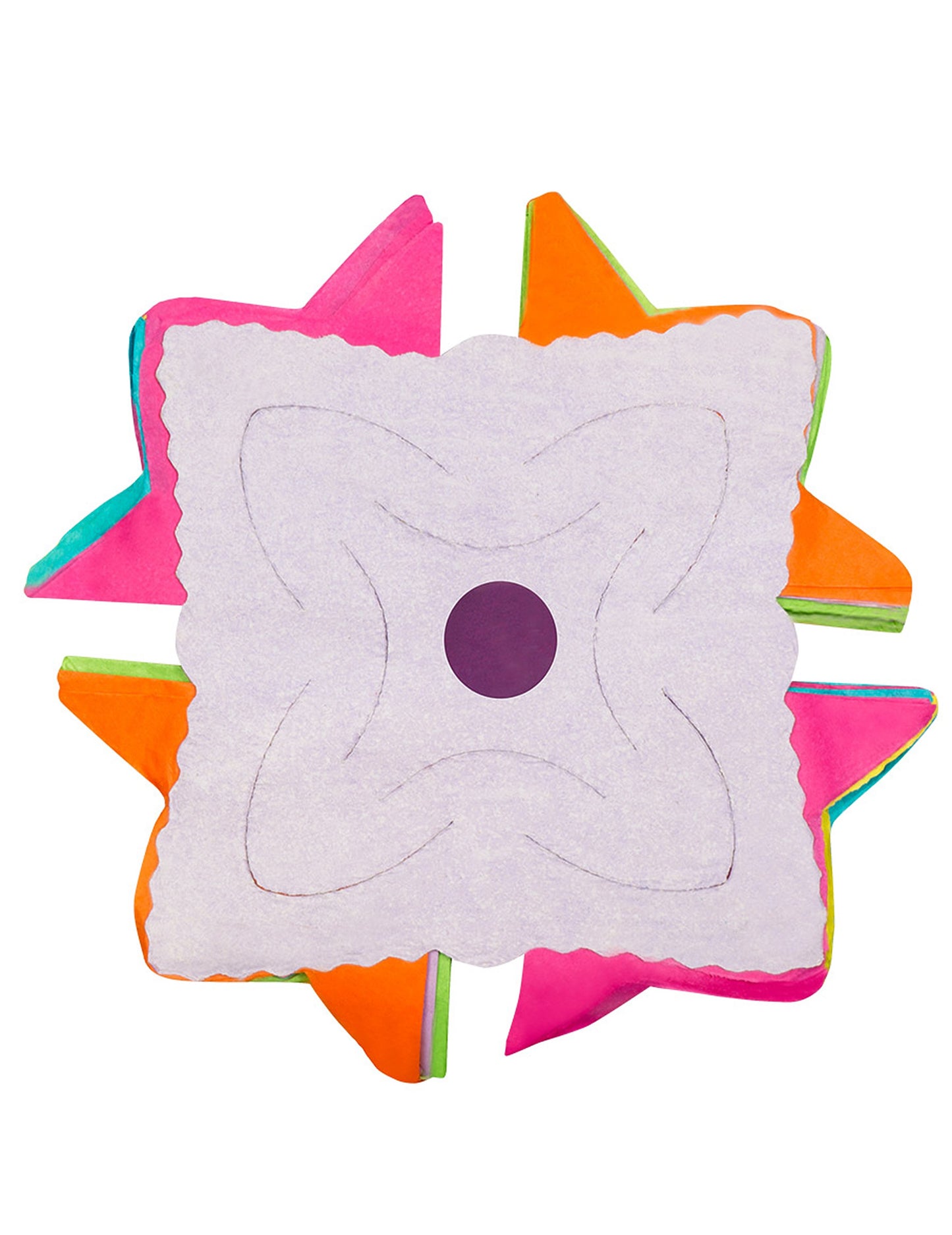 Guirlande papier multicolore motif fleurs