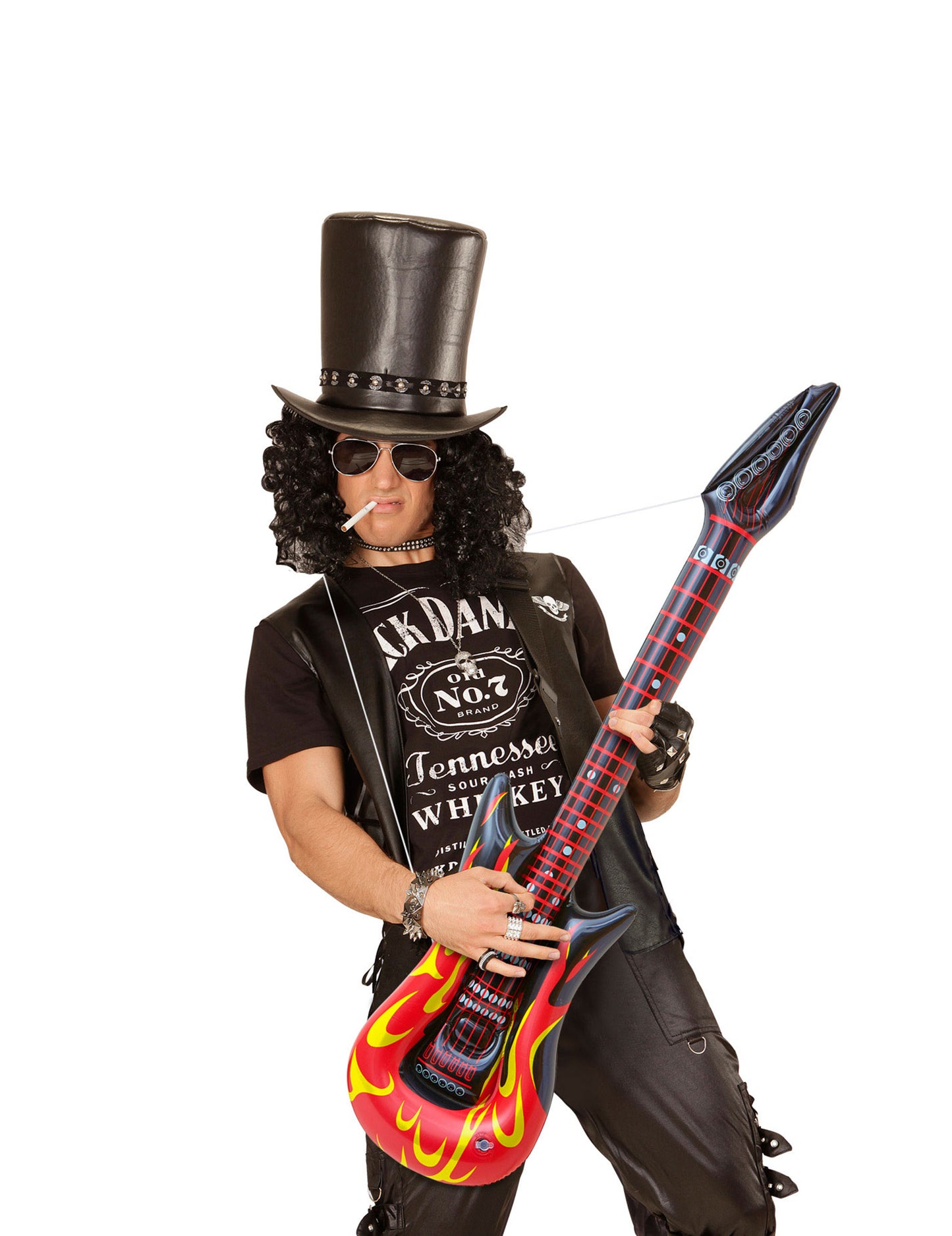 Rocková gitara v nafukovacích plameňoch 105 cm
