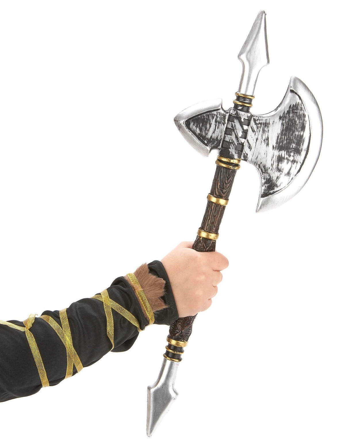 Úchop vikingskej sekerky s hrotmi