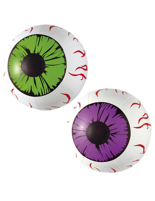 Biely Halloween nafukovacie oči 25 cm
