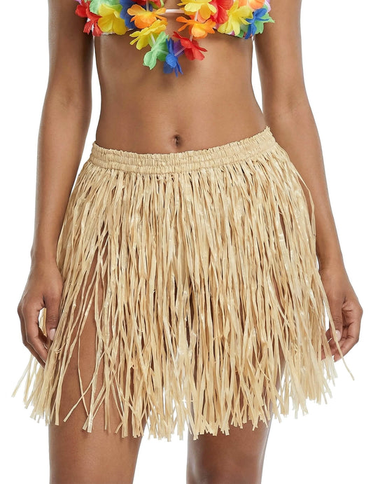 Gros plan sur la taille de la jupe raphia Hawaï