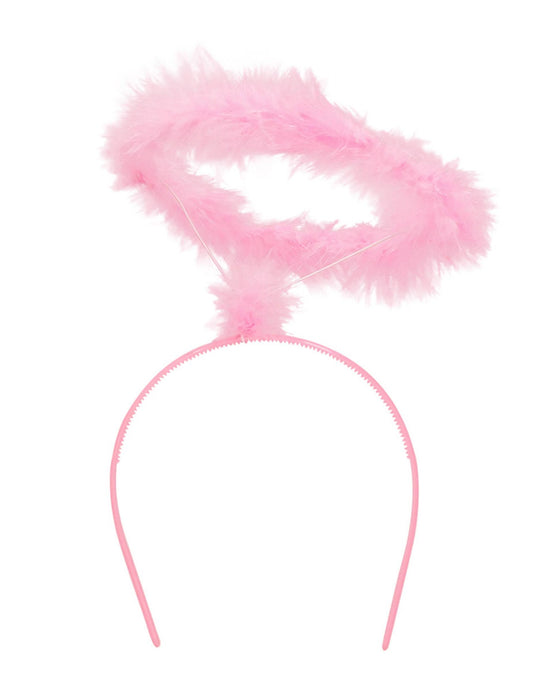 Auréole en plumes sur serre-tête du kit accessoires d'ange
