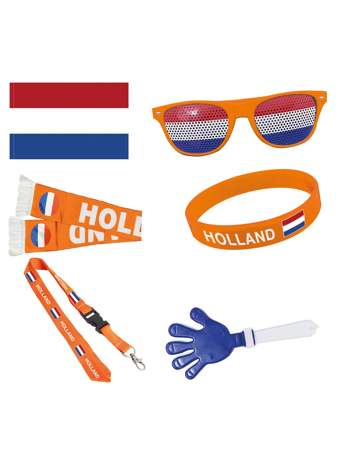 Súprava 6 fanúšikovských doplnkov Holandsko