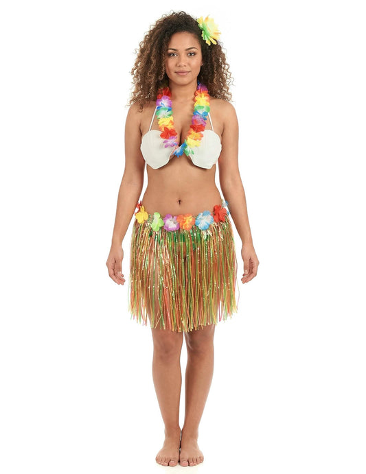 Vue de face du kit déguisement Hawaï