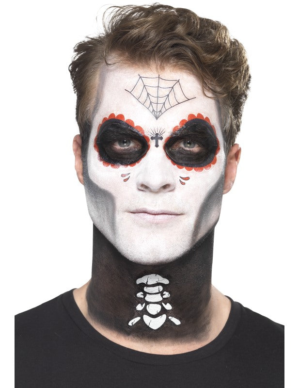 Mexická make -upová súprava na mexické kostrové make -up Dia de los Muertos