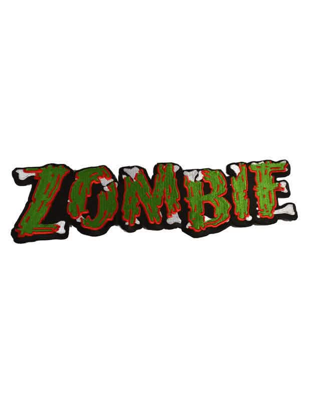 Náplasť zombie na zelený a červený vyšívaný kostým
