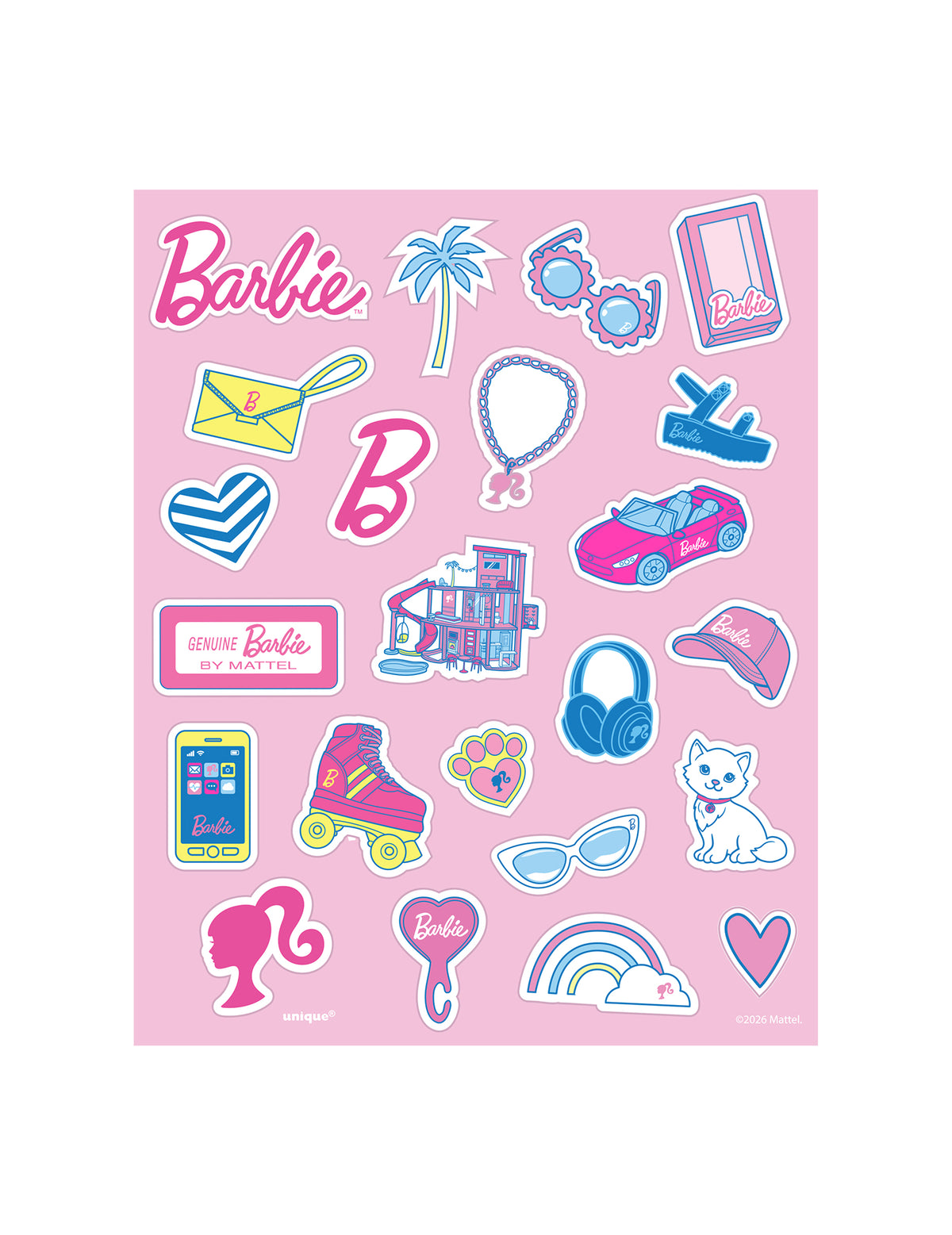 Súprava 4 hárkov nálepiek Barbie™