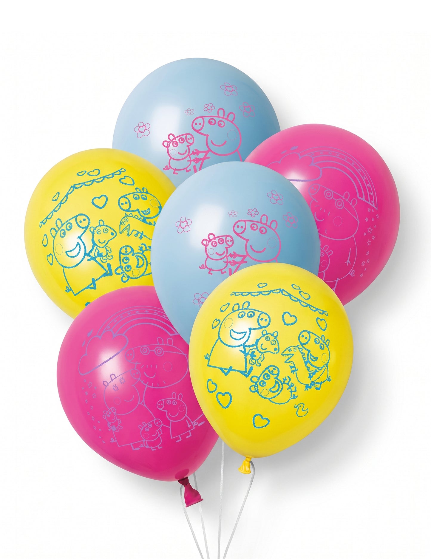 Sada 6 latexových balónov Peppa Pig™ 30 cm