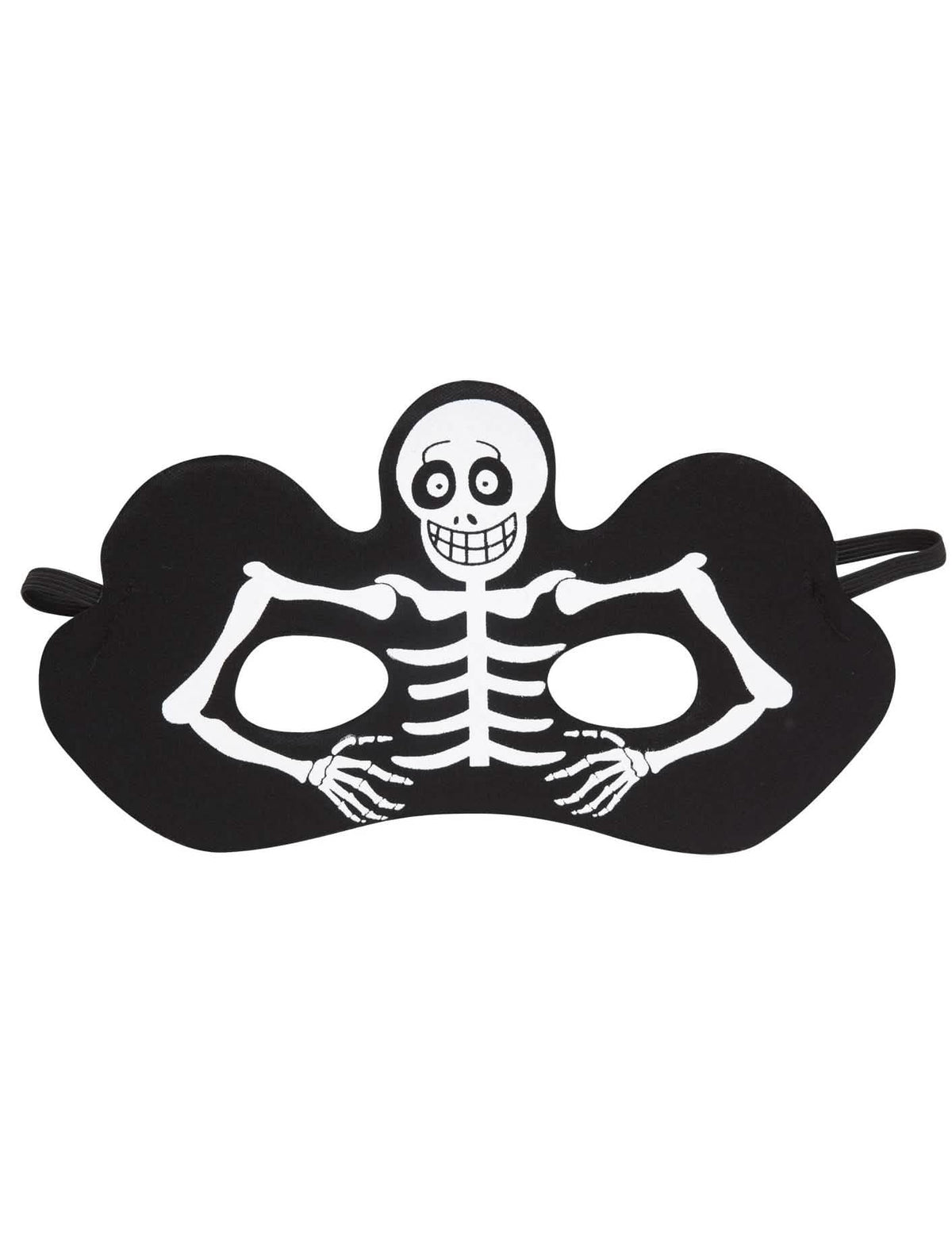 čierna vlčí kostrová maska pre dospelý s biela vzorom halloween