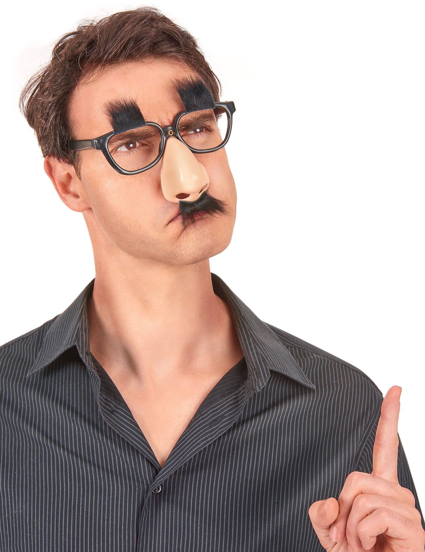 Okuliare na nos a fúzy