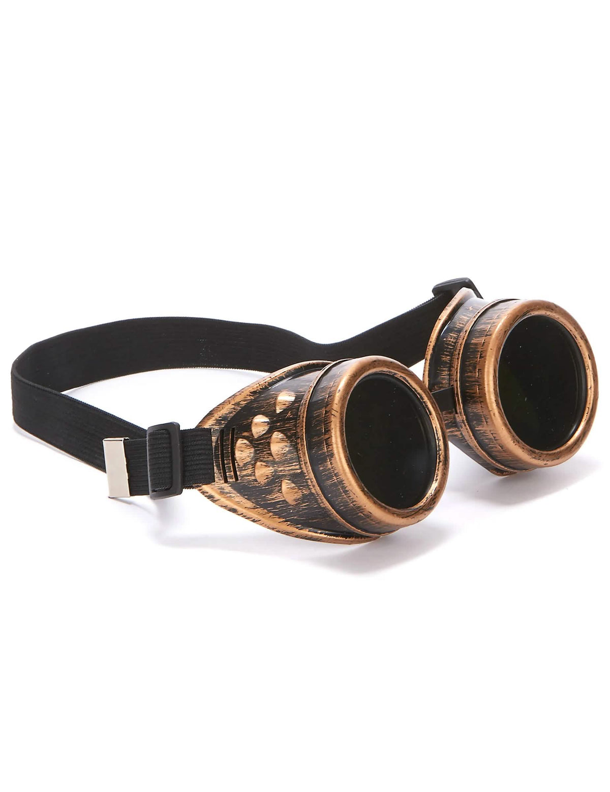 Bočný pohľad na steampunk letecké okuliare pre dospelý v medi