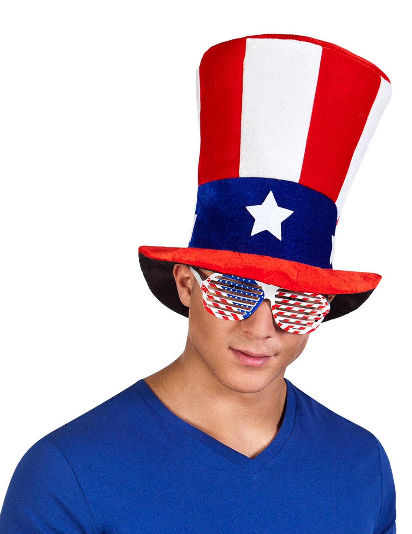 Biele okuliare USA Vlajka dospela