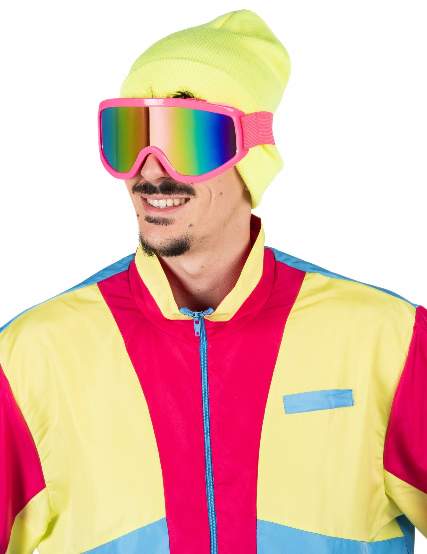 Neónovo ružové lyžiarske okuliare pre dospelých