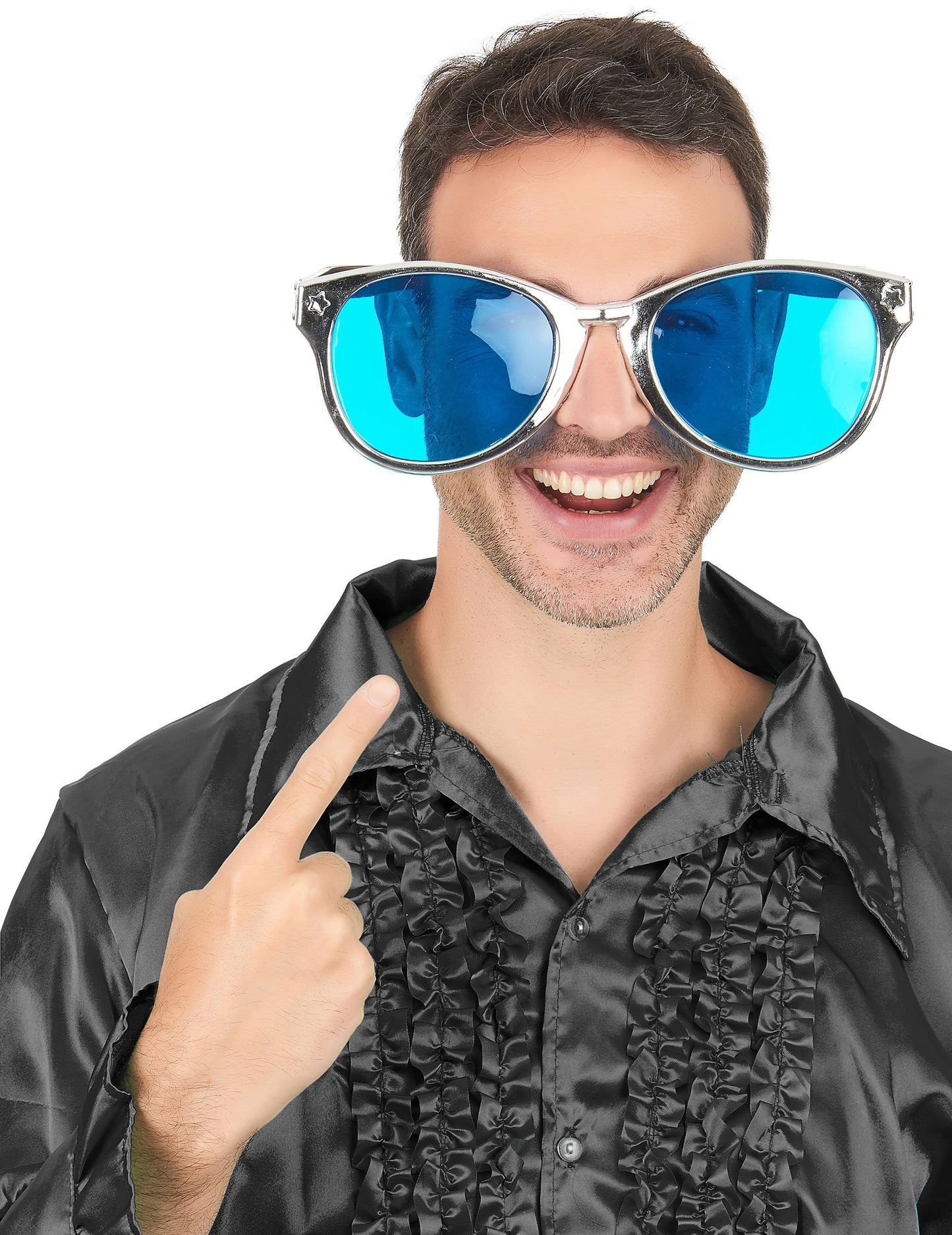 Strieborné obrie dospelé okuliare pre dospelých