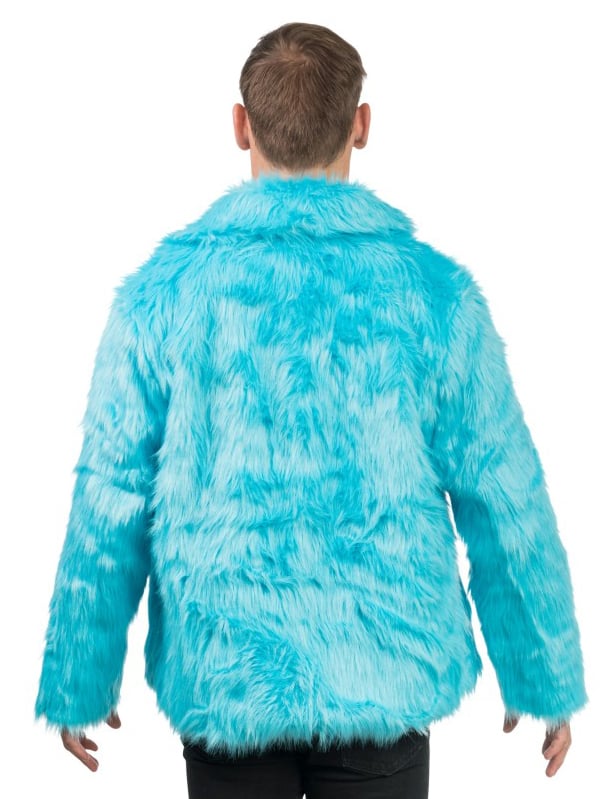 Dospelý modrý faux kožuch