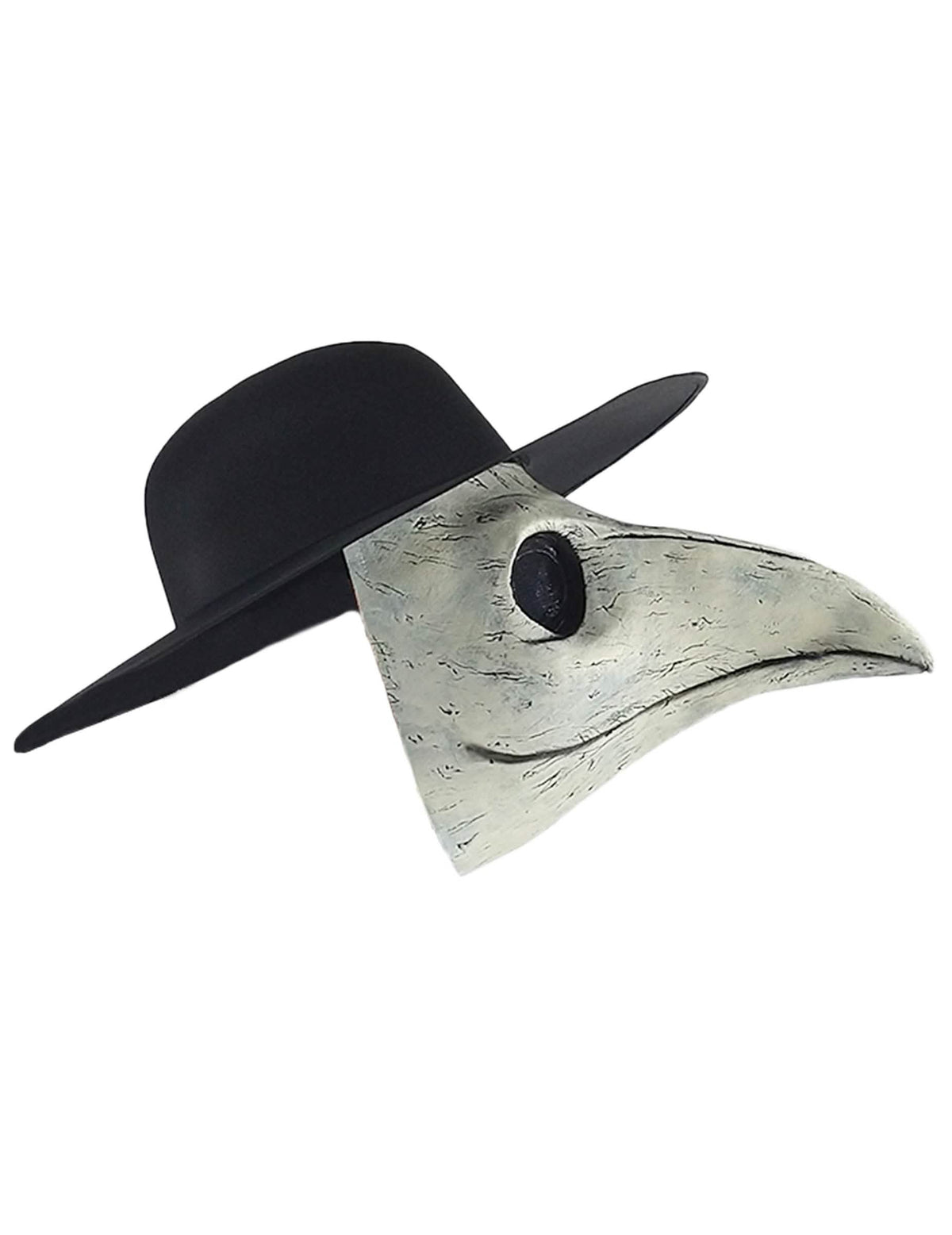 Bočný pohľad na masku lekára moru