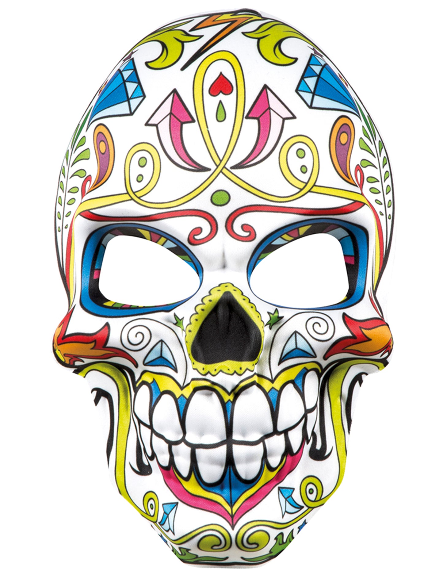 Vue de face du masque dia de los muertos