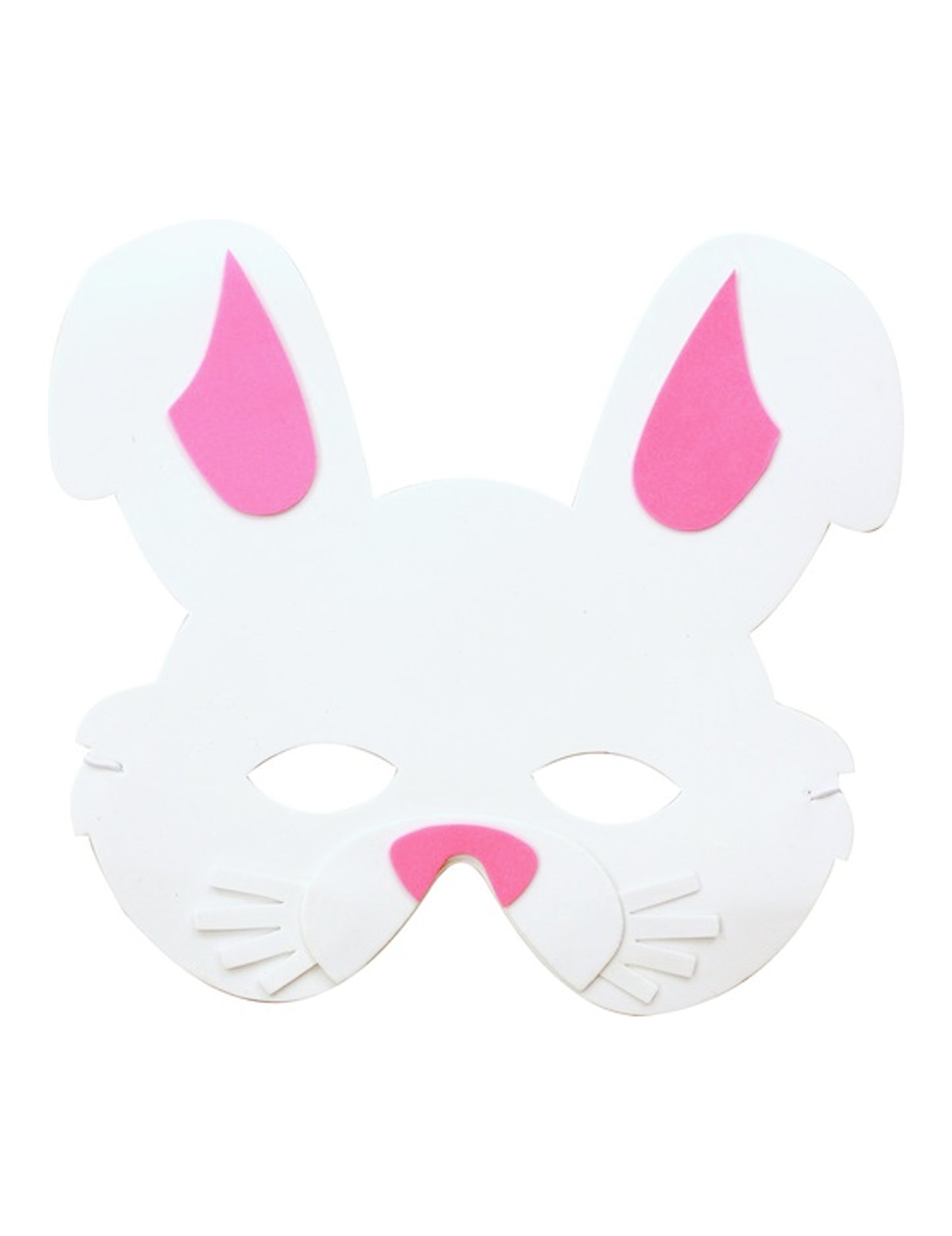 Biely a ružový detský maska zajaca z peny