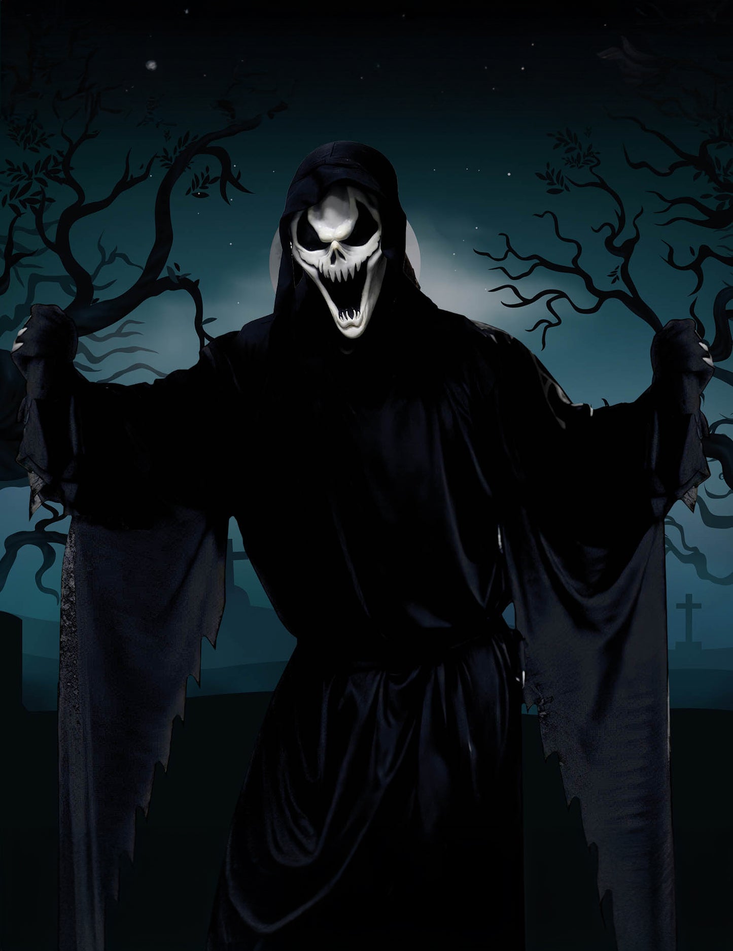 Maska z tmavej lebky