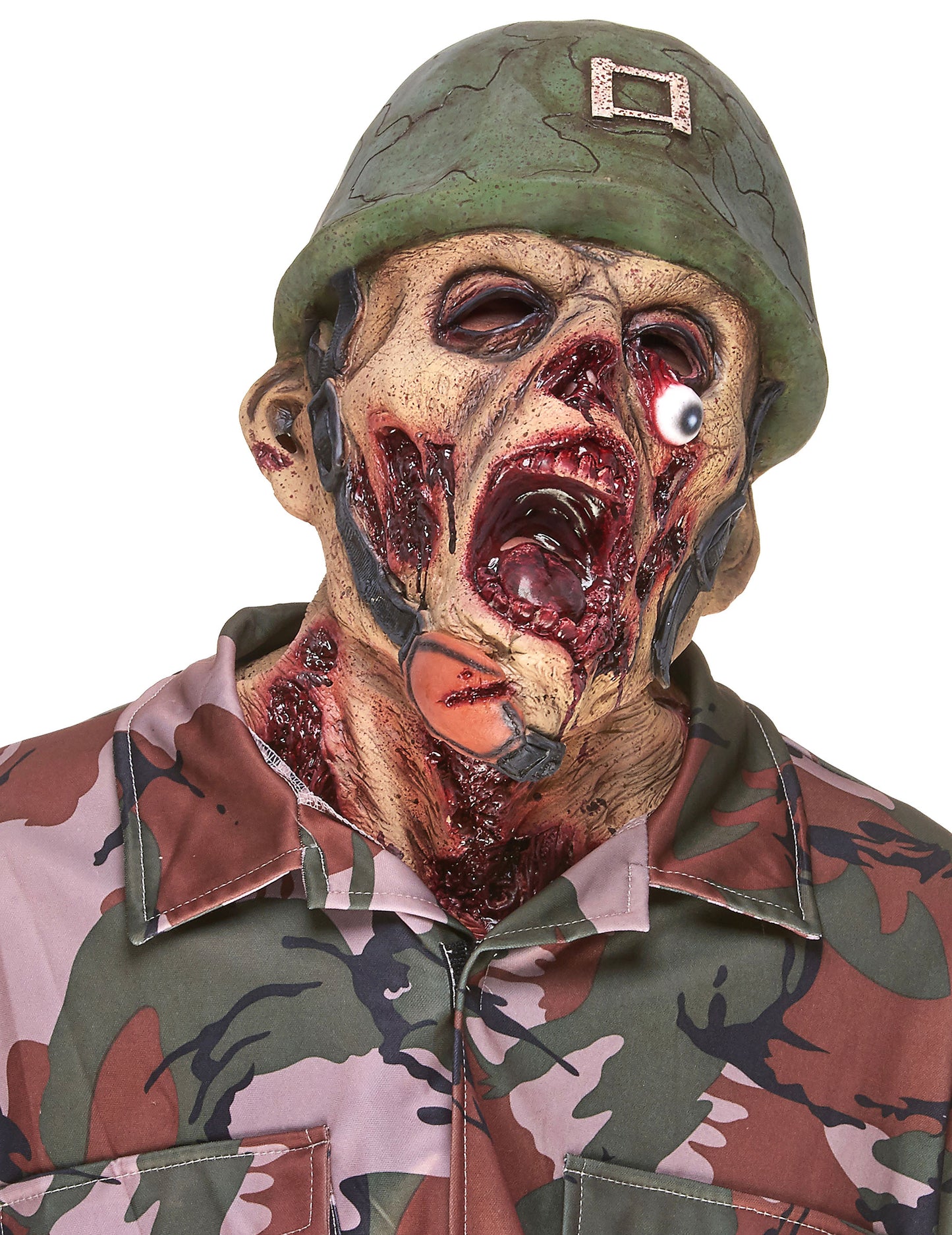 Latexová maska vojak zombie dospelý